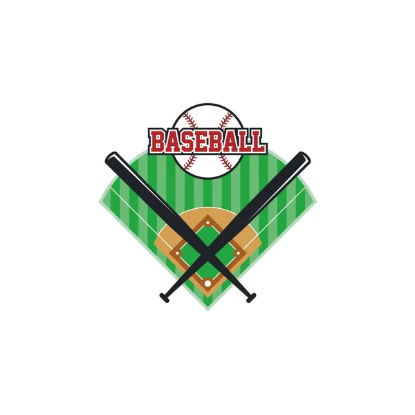 Baseball league theme — Stock Vector