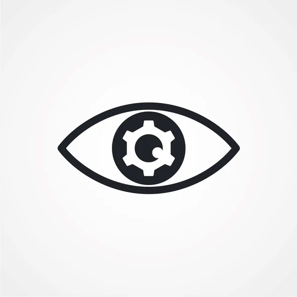 Positiebepaling oog instelling symbool — Stockvector