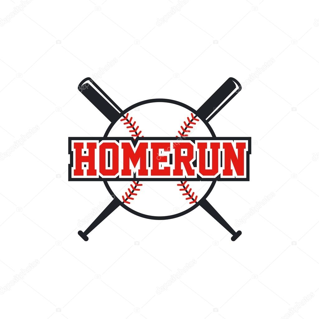 Baseball theme, homerun. Vector illustration