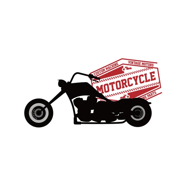 Vlastní chopper motocyklu — Stockový vektor