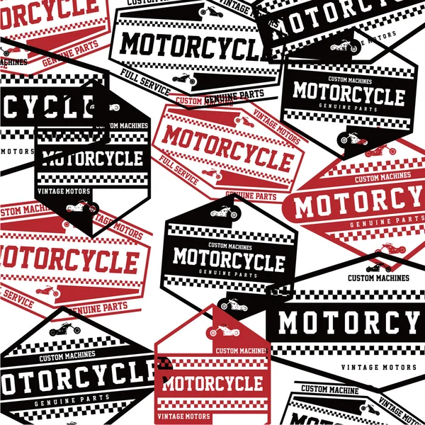 Motosiklet etiketleri arka plan — Stok Vektör