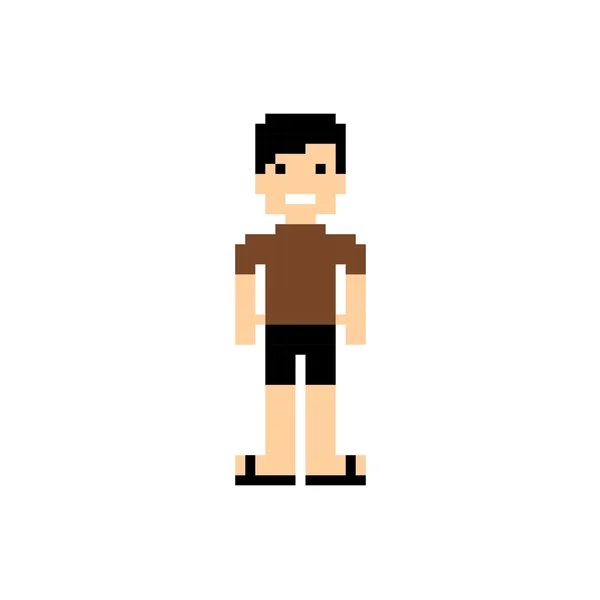 Pixel avatar kille — Stock vektor