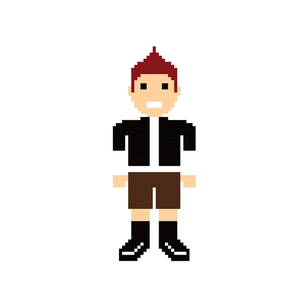 Pixel guy avatar theme — Stock Vector