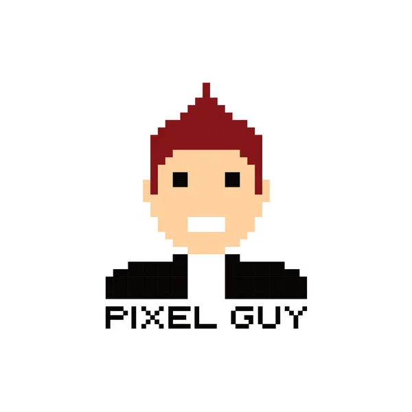Pixel guy avatar theme — Stock Vector