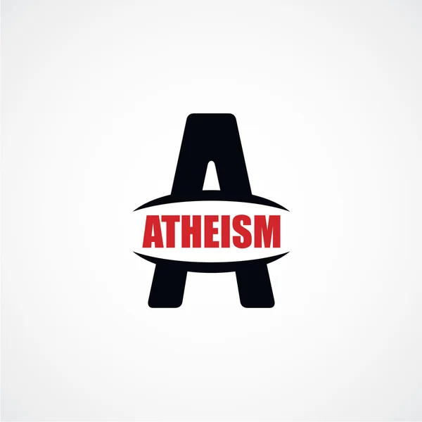 Atheïsme brief een logo — Stockvector