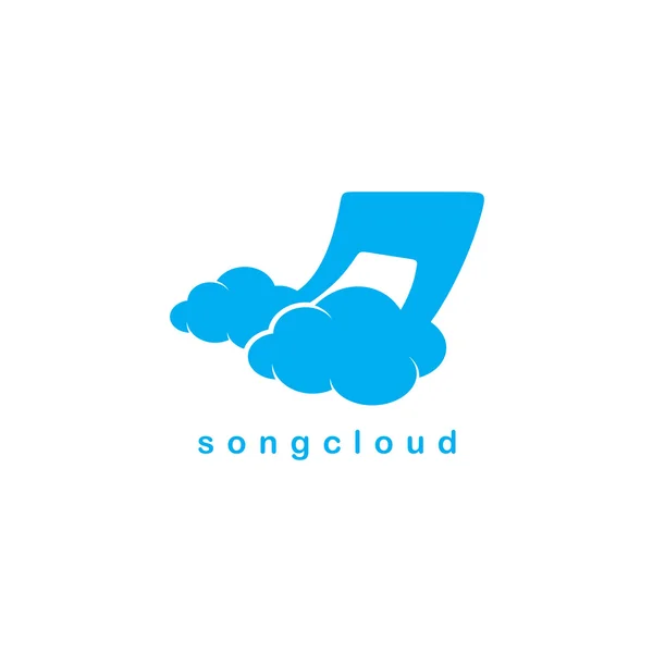 Song cloud storage sign — Stock Vector