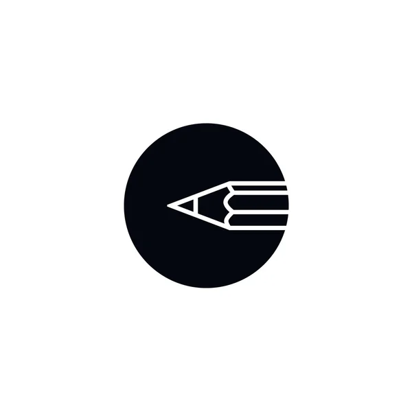 鉛筆のロゴデザイン — ストックベクタ