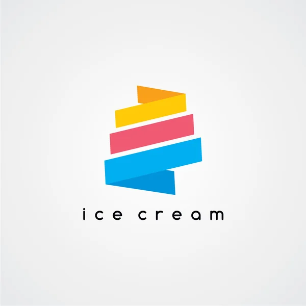 冰淇淋圆锥标志主题 — 图库矢量图片
