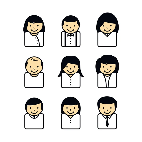 Dibujos animados retrato avatar — Vector de stock