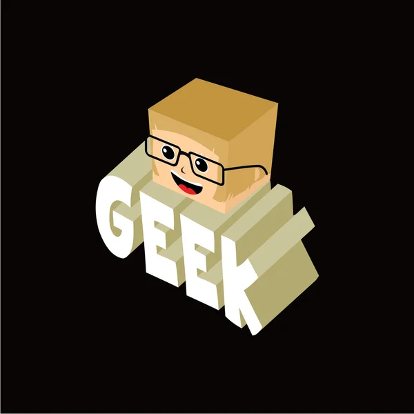 Kvinnliga geek tecknad figur — Stock vektor