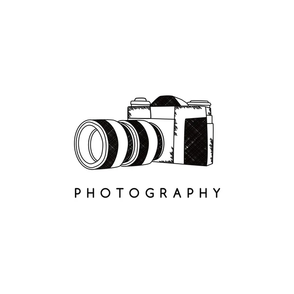 Photography single lens camera — Stock Vector