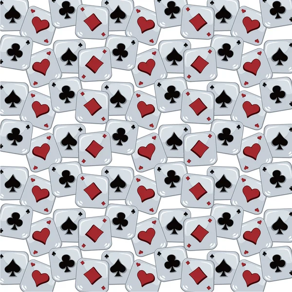 Poker cards theme pattern — Stock Vector