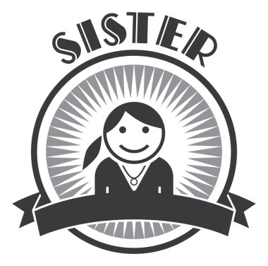 kız kardeşi retro resim