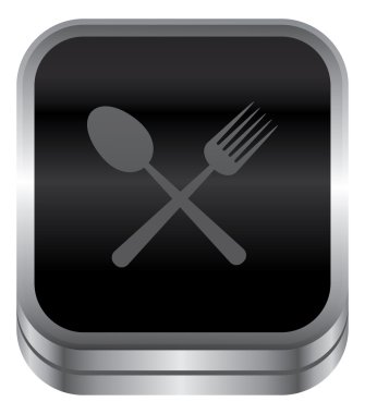 Restoran siyah tema kutsal kişilerin resmi düğme 