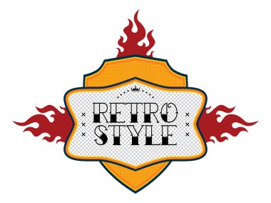 Retro logo şablon simgesi