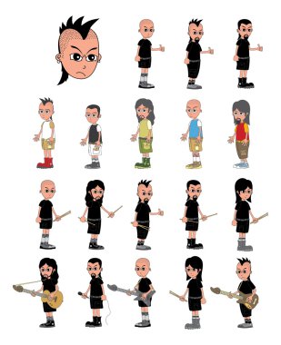 Çok güzel tam vücut çizgi film çocuklar 