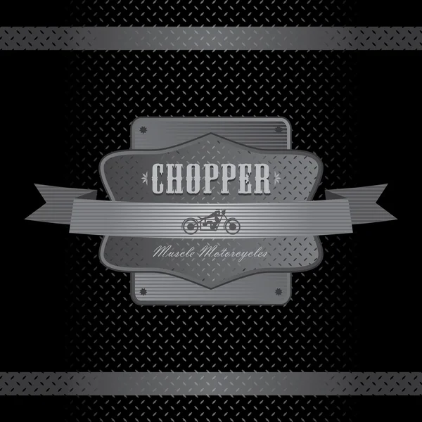 Chopper badge label — Stock Vector