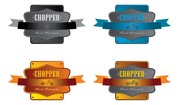 Chopper Badge Etikett — Stockvektor