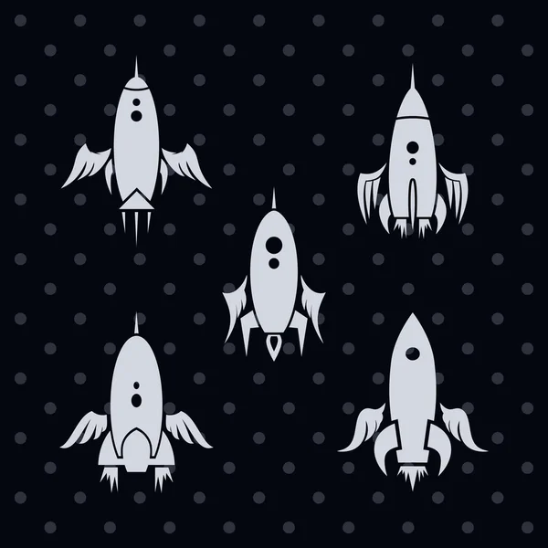 卡通火箭船 — 图库矢量图片