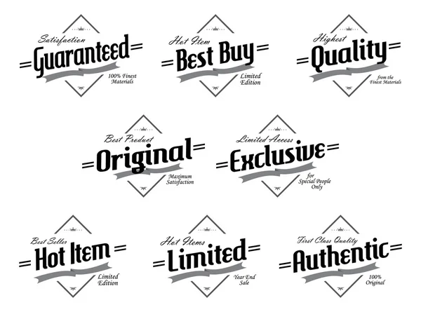 Étiquettes de produits style vintage — Image vectorielle