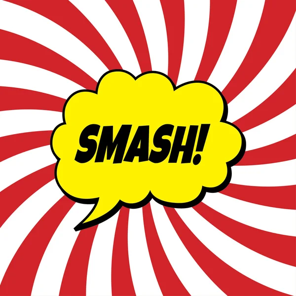 Pop arte comic smash — Vetor de Stock