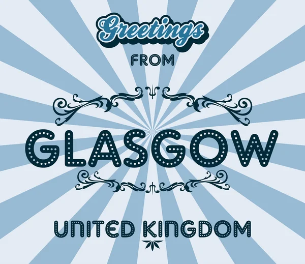 Página de saudação glasgow — Vetor de Stock