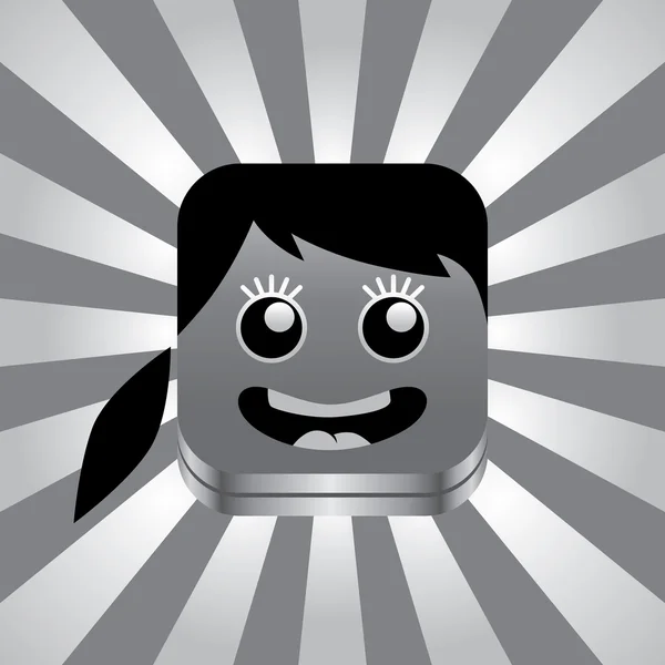 Mujer adorable avatar — Vector de stock