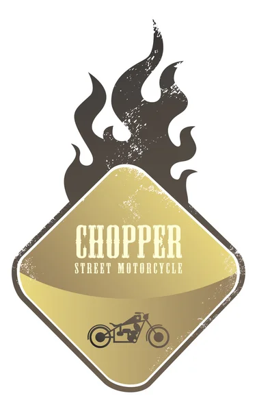 Chopper motorcycle theme — Stock Vector