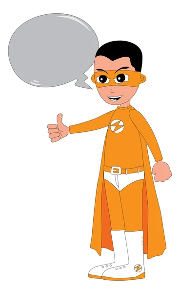 Pahlawan super kartun sederhana - Stok Vektor