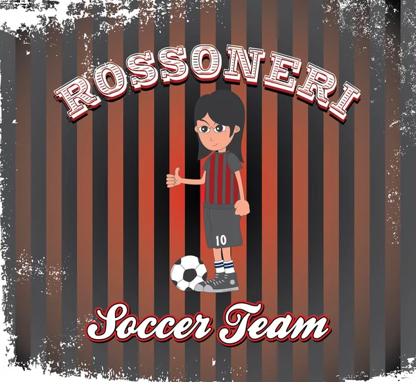 Futbolcu Milan — Stok Vektör