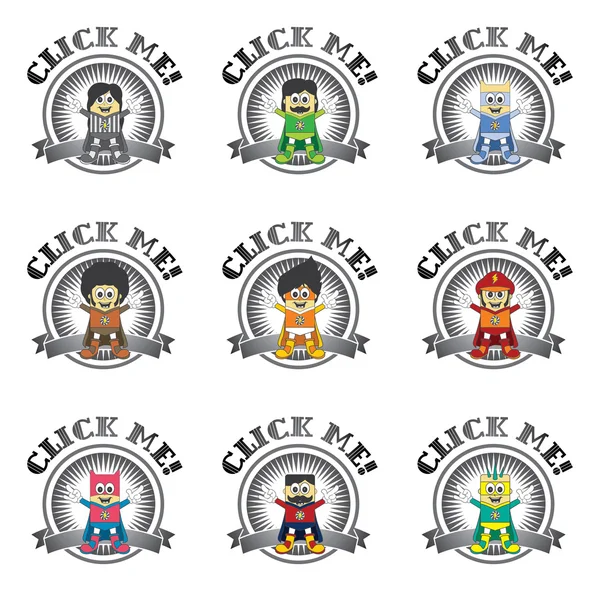 Comic cute superhero — Stock Vector