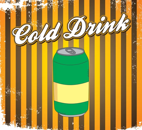 Cold drink vintage sign — Stock Vector