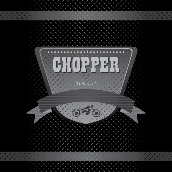 Chopper badge label — Stock Vector