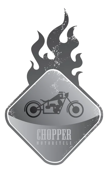 Chopper motorcycle theme — Stock Vector