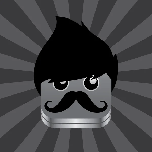 Geek chico avatar — Vector de stock