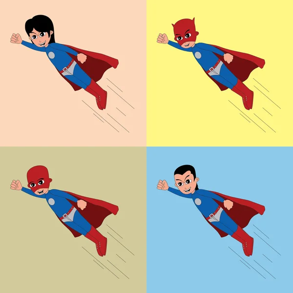 Étiquette de super-héros courageux — Image vectorielle