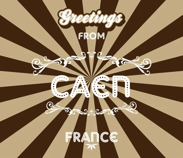 Kartkę z życzeniami Caen — Wektor stockowy