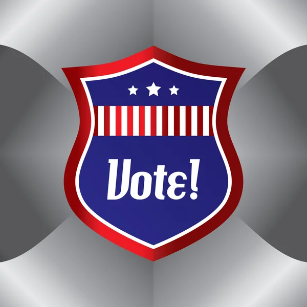 Vote shield patriot theme — Stock Vector