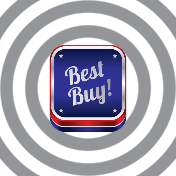 Meilleur acheter rouge bouton d'art bleu — Image vectorielle