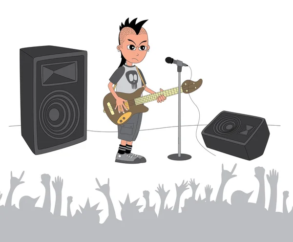 Show of band onstage — Stock Vector