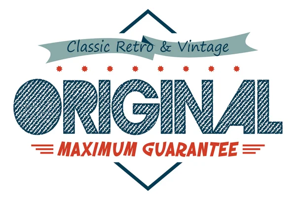 Original vintage style label — Stock Vector