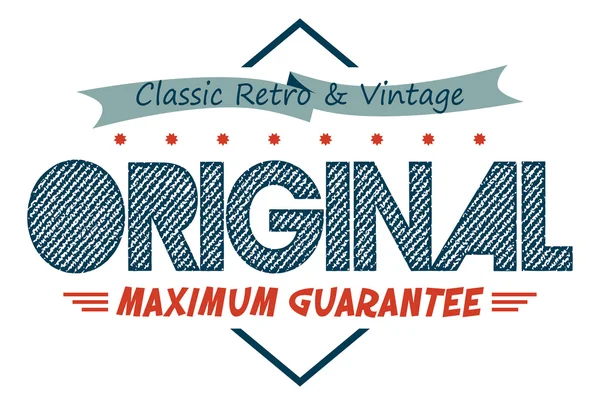 Etiqueta de estilo vintage original — Vector de stock