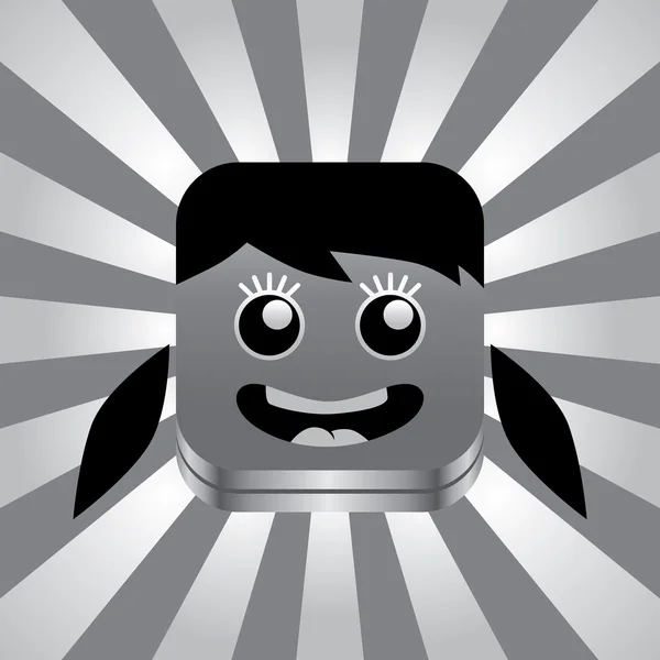 Mujer adorable avatar — Vector de stock