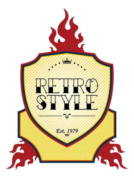 Mal for Retro-logoen - ikon – stockvektor