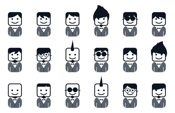 Users icons set — Stock Vector