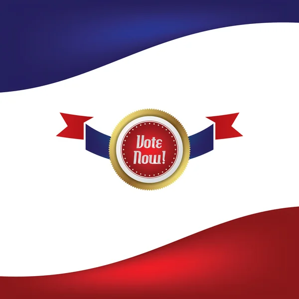 Voto escudo tema patriota — Vector de stock