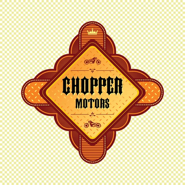 Chopper odznaka etykiety — Wektor stockowy