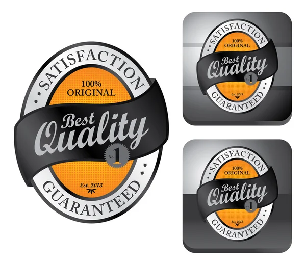 Best quality label set — Stock Vector