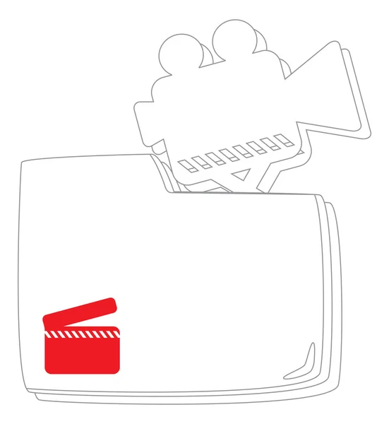 Ordinateur élément de bureau icône vidéo — Image vectorielle