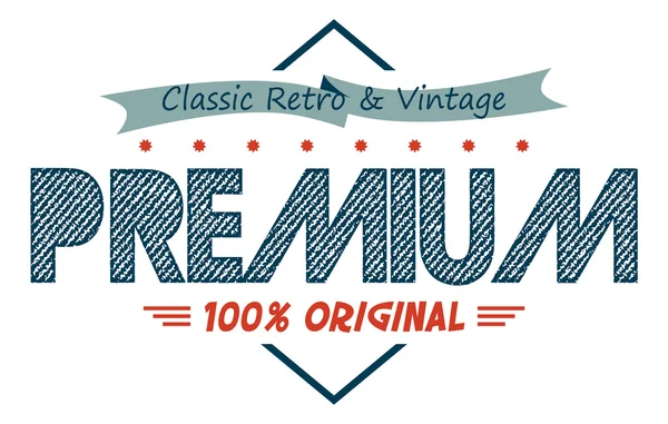 Premium vintage style label — Stock Vector